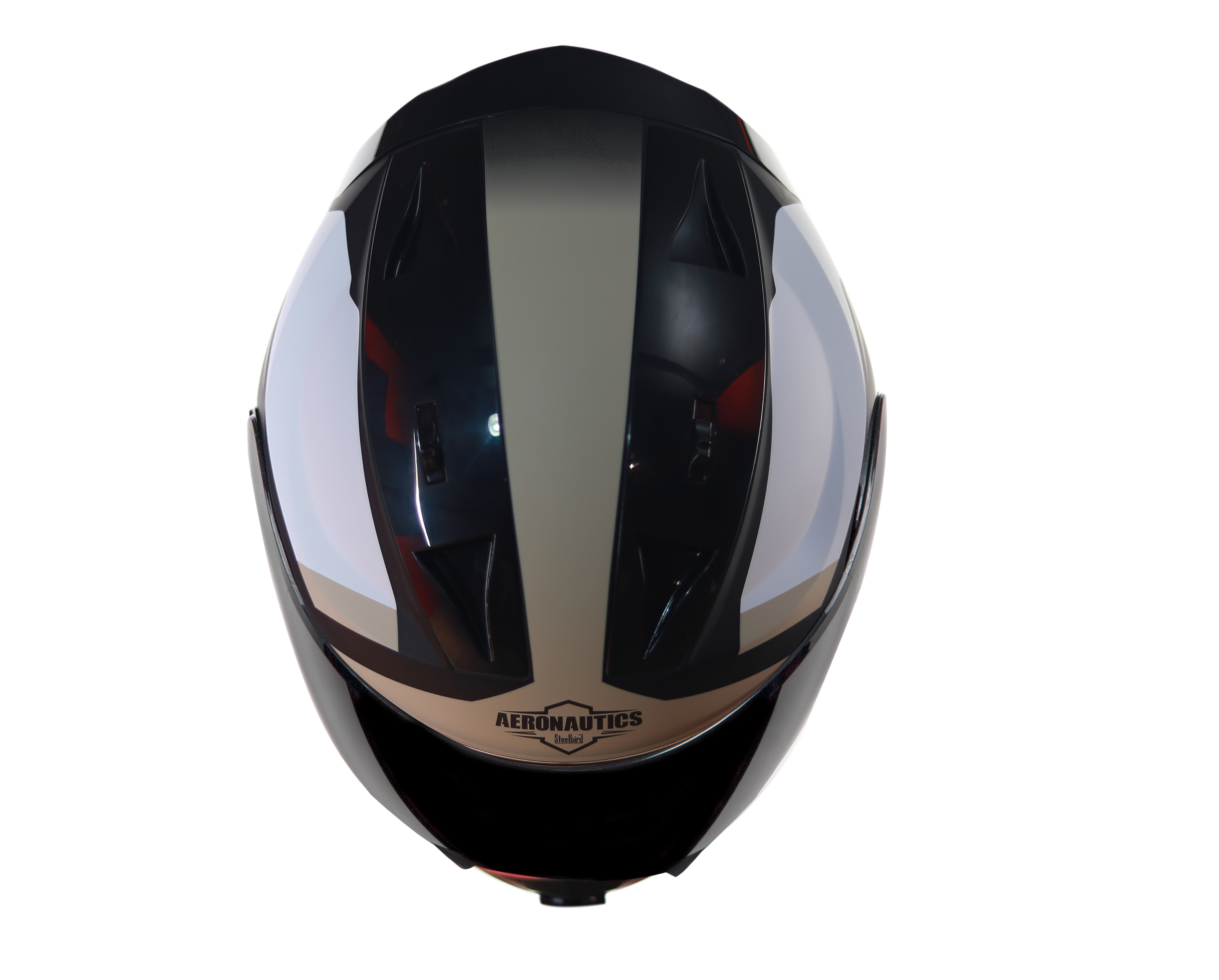 SA-1 Aerodynamics Mat Black With Desert Storm(Fitted With Clear Visor Extra Gold Chrome Visor Free)